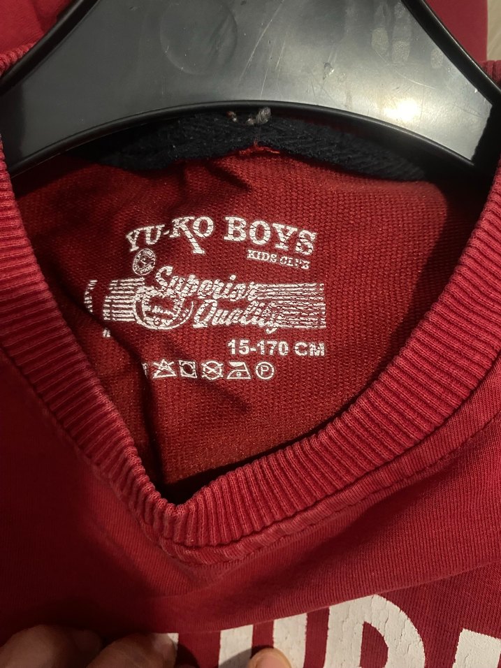 Kırmızı Baskılı erkek çocuk Sweatshirt - Görsel 4