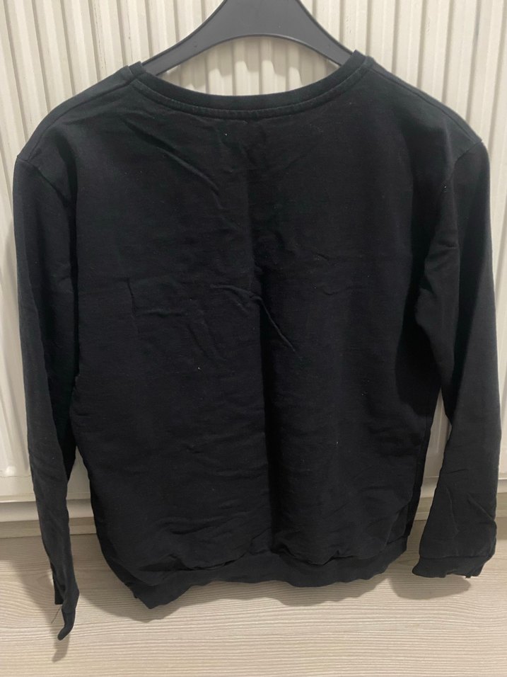 Siyah Baskılı Kadın Sweatshirt - Görsel 2