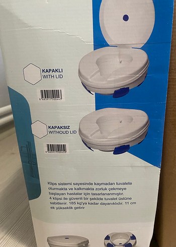 Medikal Beyaz WC Yükseltici Oturak - Görsel 3