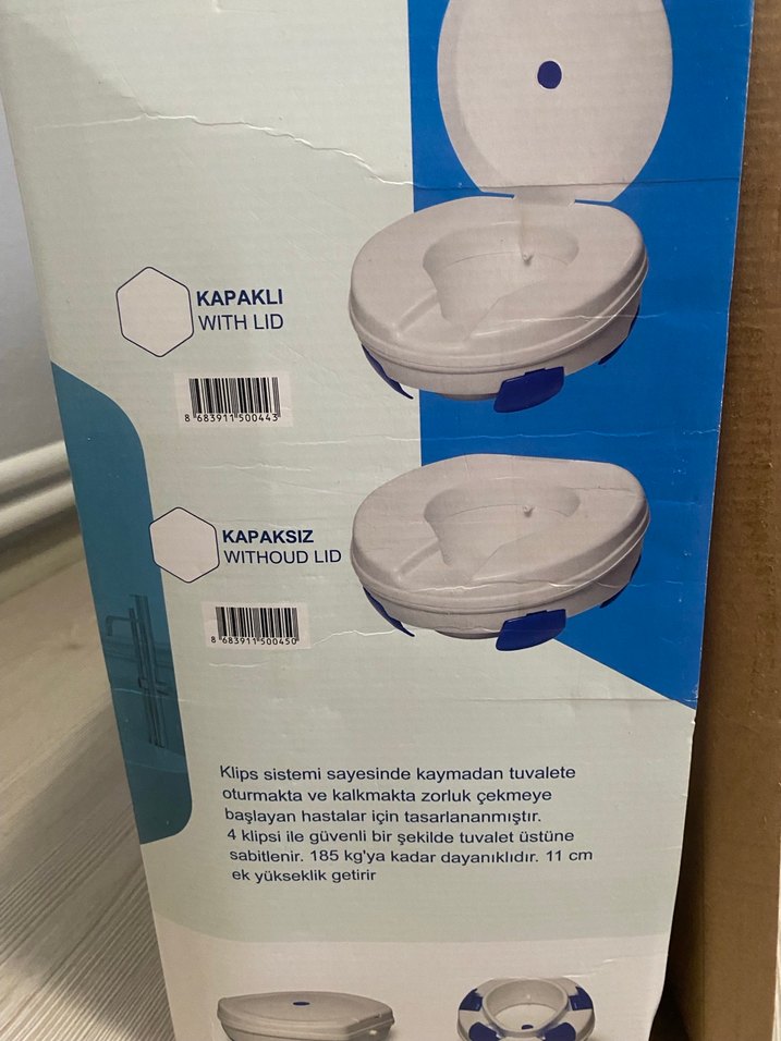 Medikal Beyaz WC Yükseltici Oturak - Görsel 3