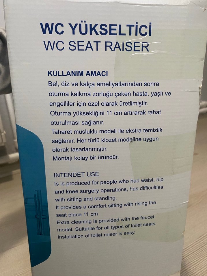 Medikal Beyaz WC Yükseltici Oturak - Görsel 2