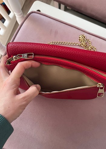 Pierre Cardin kırmızı çanta - Görsel 9