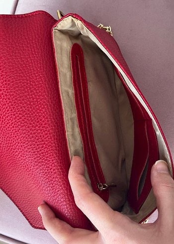 Pierre Cardin kırmızı çanta - Görsel 4