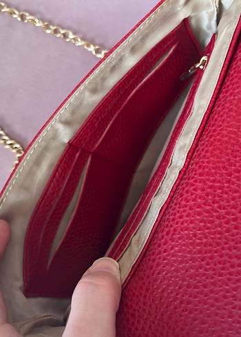 Pierre Cardin kırmızı çanta - Görsel 5