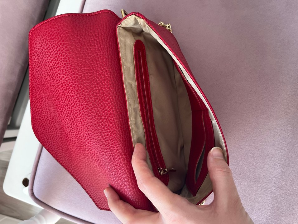 Pierre Cardin kırmızı çanta - Görsel 4