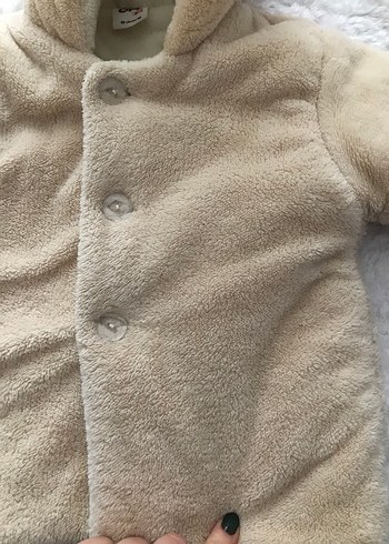 Kürklü Kapüşonlu Bebek Montu - Görsel 5