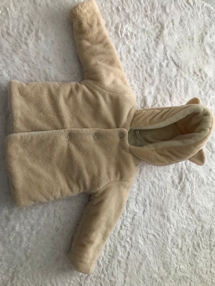 Kürklü Kapüşonlu Bebek Montu - Görsel 2