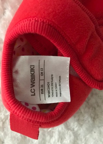 Kız Çocuk Kırmızı Sıcak Terlikler Velcro - Görsel 3