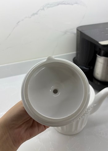 Beyaz porselen Çaydanlık - Görsel 3