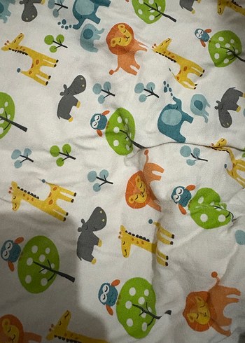 Renkli Baskılı Bebek Battaniyesi Kulaklı Kapüşonlu - Görsel 6