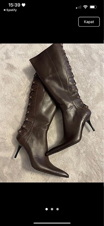 vintage kahverengi çizme
