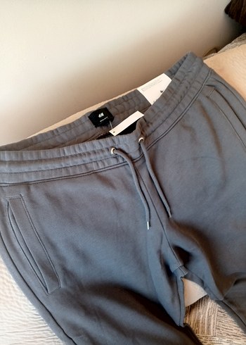 H&M Gri Erkek Rahat Kesim Fermuarlı Eşofman Altı - Görsel 2