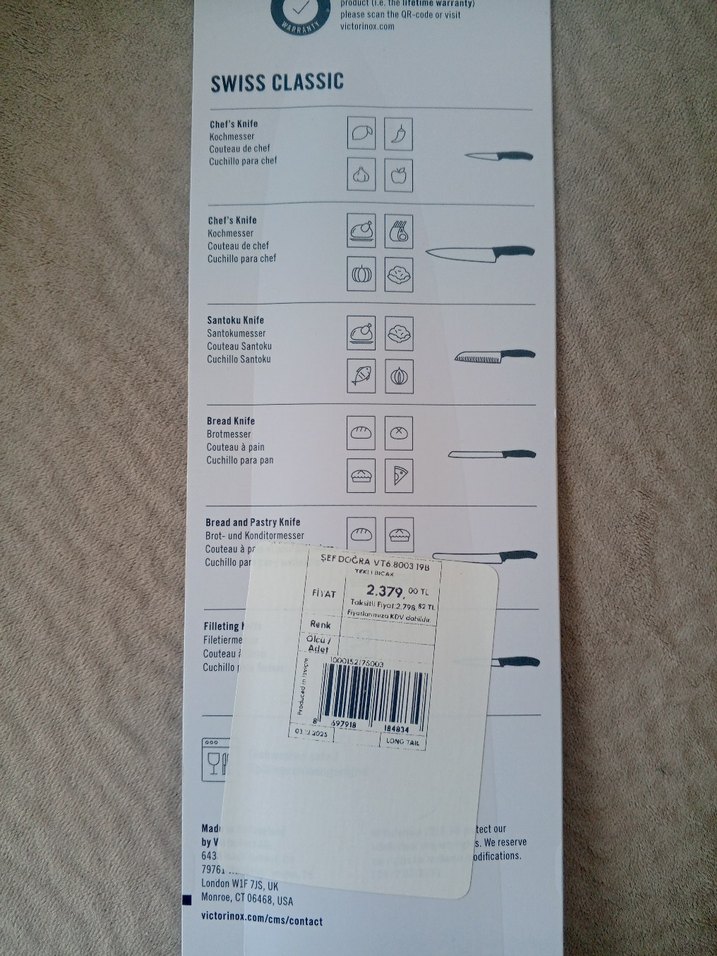 VictorınoX Gri Şef Bıçağı - Görsel 4