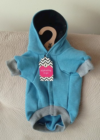 Alphadog Gri Fermuarlı Köpek Sweatshirt. 3 beden