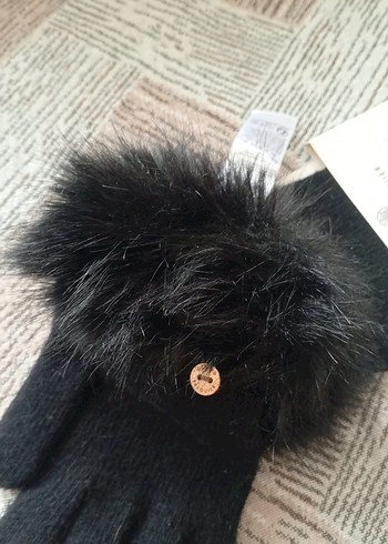 Gerard Pasquier Kürk Detaylı Gri Kadın Eldiveni - Görsel 4