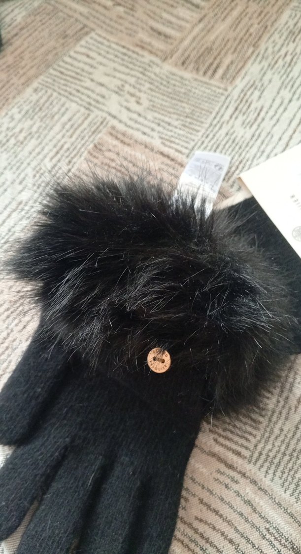 Gerard Pasquier Kürk Detaylı Gri Kadın Eldiveni - Görsel 4