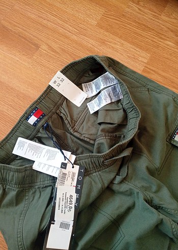 Tommy Hilfiger Haki Kemerli Regular Fit Kargo Pantolon - Görsel 7