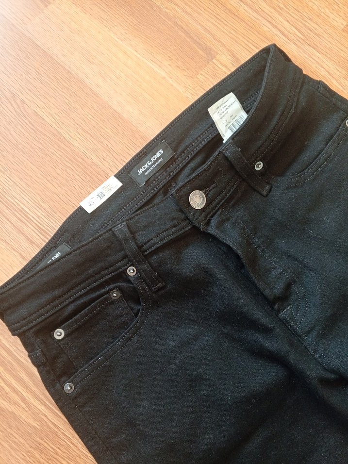Jack Jones Erkek Siyah Regular strach Fit Kot Pantolon.31/32 bdn - Görsel 2