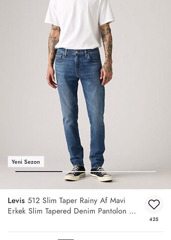 Levi's slim taper yeni sezon 31/32 size Erkek Mavi slim Fit Jean - Görsel 5
