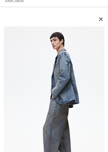 H&M Baggy erkek Denim Rahat Kesim Jean, 32/32 size - Görsel 6