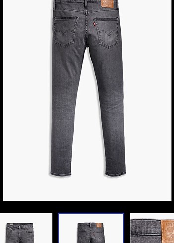 Levis 512 Richmond Power Local Erkek Gri Kot Pantolon, 30/32 - Görsel 3