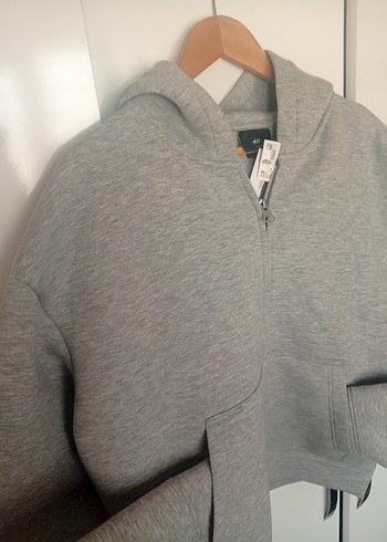 H&M scuba Londra'da fit Gri Fermuarlı erkek ceket - Görsel 2