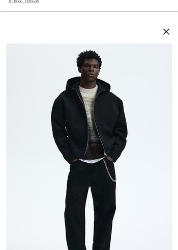 H&M scuba Londra'da fit Gri Fermuarlı erkek ceket - Görsel 7