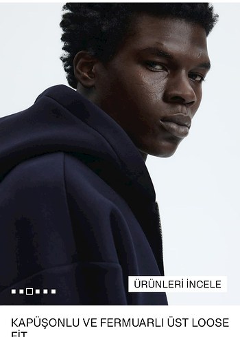 H&M scuba loose git Erkek laci Kapüşonlu Ceket - Görsel 7