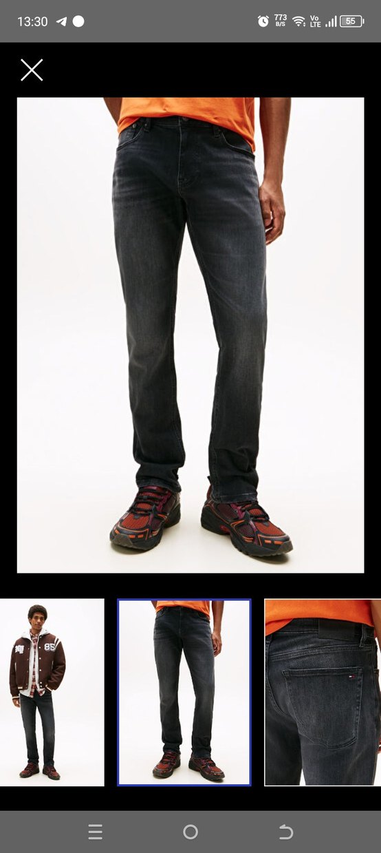 Tommy Jeans Siyah Erkek Denim Pantolon.32/32 - Görsel 2