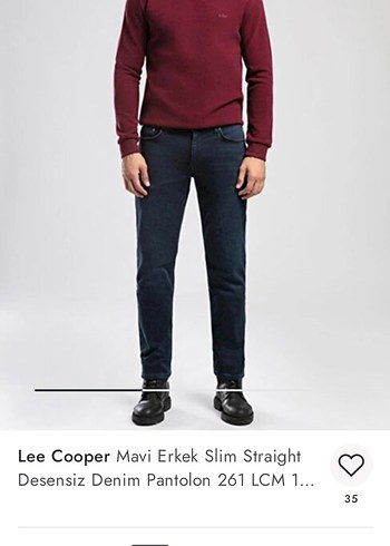 Lee Cooper Erkek Slim Straight Mavi Jean. 32/34 - Görsel 3