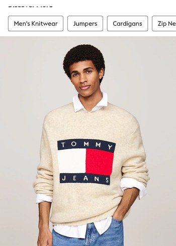 Tommy Jeans Erkek Bisiklet Yaka Triko Kazak - Görsel 2