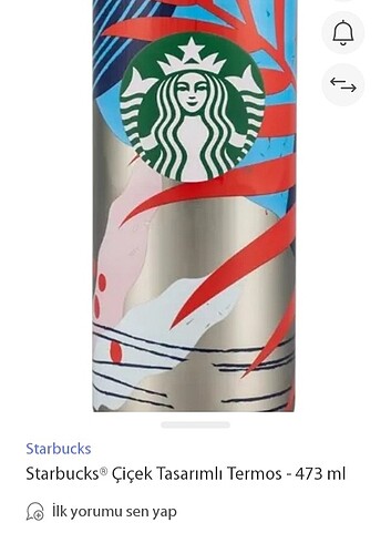 Starbucks Starbucks yeninsifir orjinal floral desenli 475ml termos mug