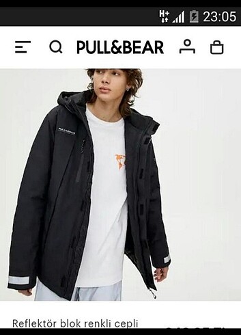l Beden Pull and Bear yeni orjinal L beden mont