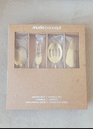  Beden Mudo Concept 4 u Gold çelik servis seti