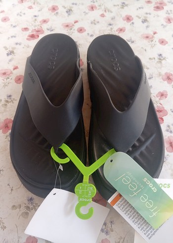 41,5 Beden siyah Renk Siyah kadın Crocs Terlik Velcro Bantlı
