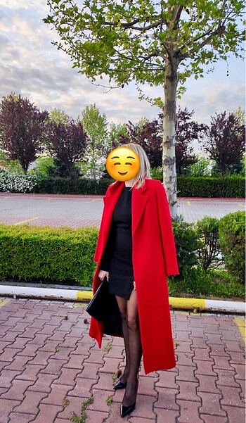 Zara Kirmizi Kaban