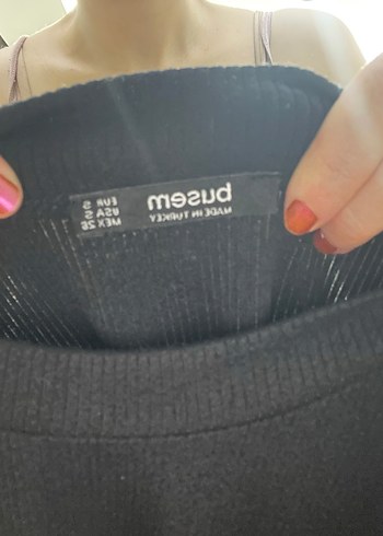 Siyah Yüksek Yakalı Midi Kalem Elbise - Görsel 3