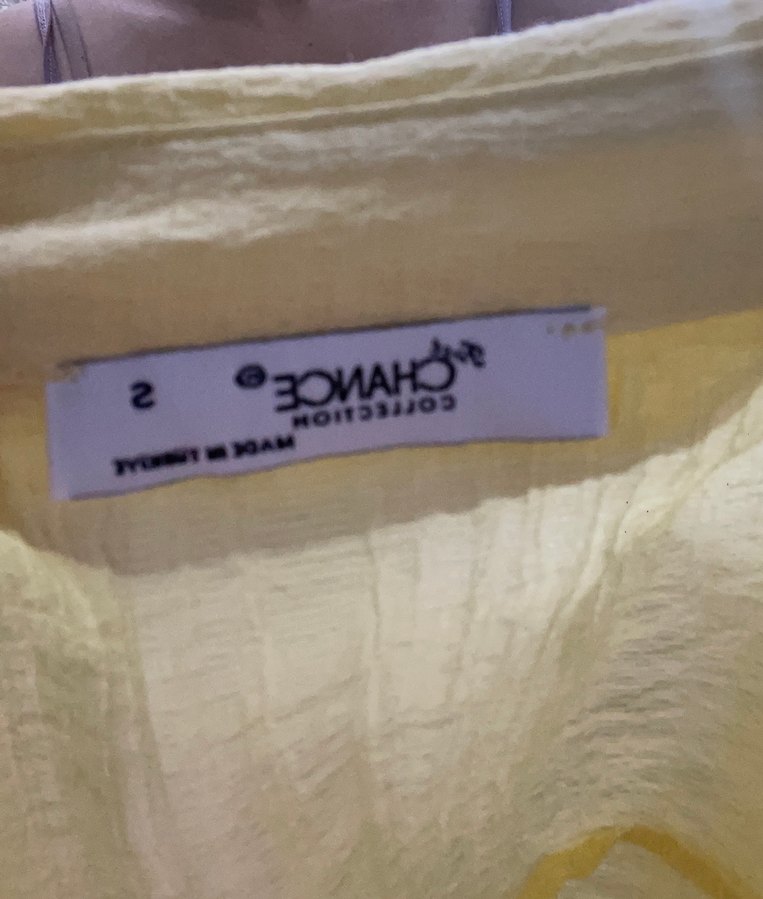 Sarı Keten Drapeli Kolsuz Kadın Gömlek - Görsel 5