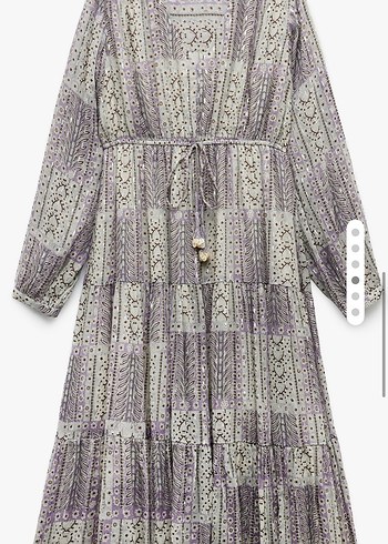 Bohem Tarz Uzun Mor Elbise - Görsel 3