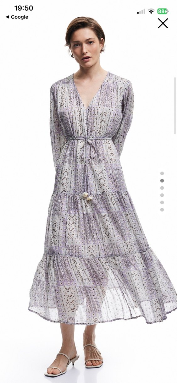 Bohem Tarz Uzun Mor Elbise - Görsel 2