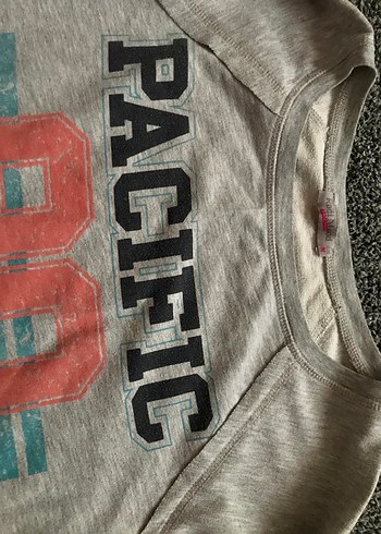 Gri Kadın Uzun Kollu Baskılı Sweatshirt - Görsel 6