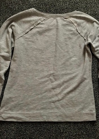Gri Kadın Uzun Kollu Baskılı Sweatshirt - Görsel 7