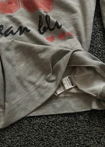 Gri Kadın Uzun Kollu Baskılı Sweatshirt - Görsel 3