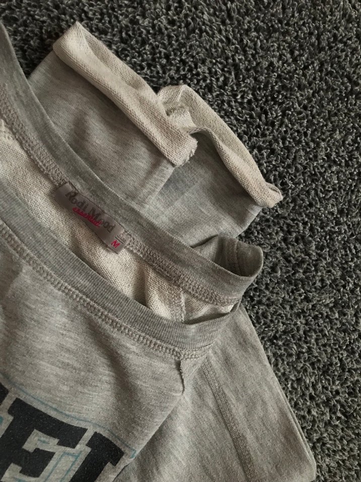 Gri Kadın Uzun Kollu Baskılı Sweatshirt - Görsel 2
