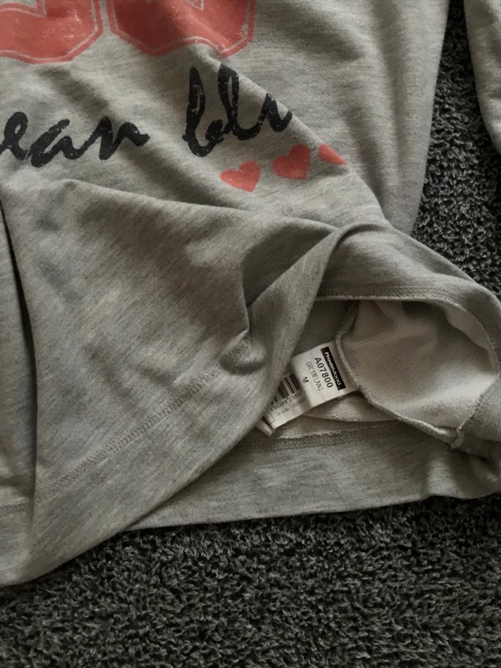 Gri Kadın Uzun Kollu Baskılı Sweatshirt - Görsel 3