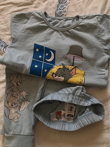 4 Yaş Beden mavi Renk Pijama takımı