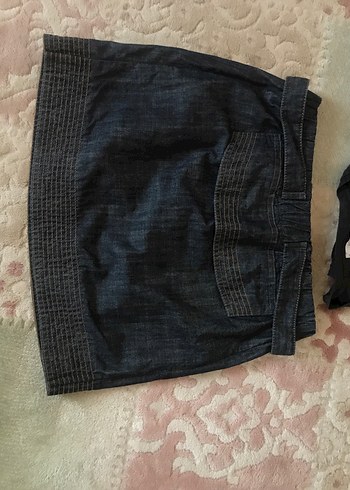 Kısa kot etek - Görsel 4