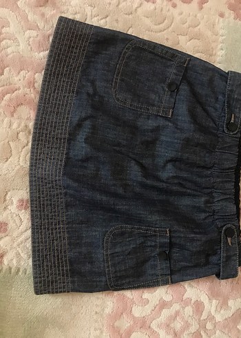 Kısa kot etek - Görsel 3