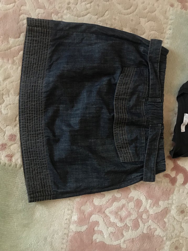 Kısa kot etek - Görsel 4