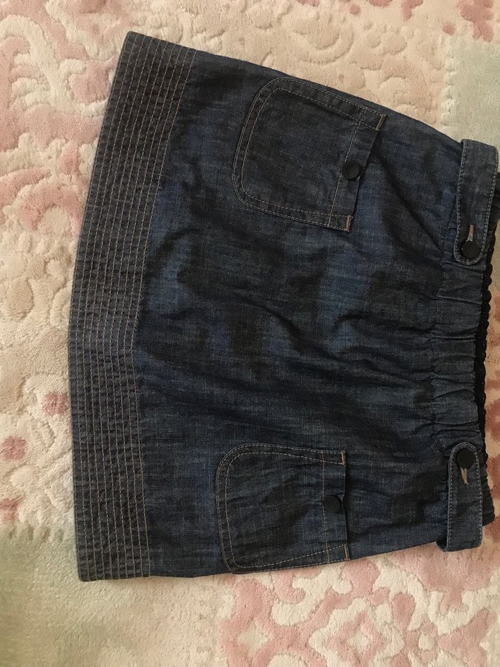 Kısa kot etek - Görsel 3